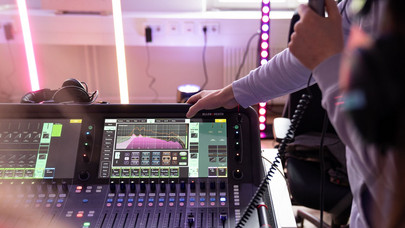 Pupils learn about lighting and sound technology