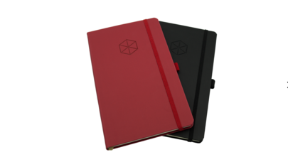 Notizbuch rot oder schwarz im Leuphana Design