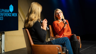 Maja Göpel und Alena Buyx auf der Konferenzwoche 2023