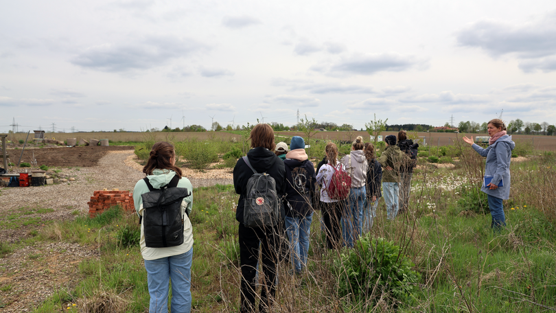 Studierende im Waldgarten