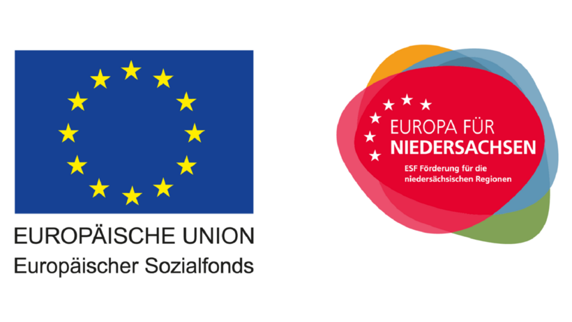 DIe Logos der Europäischen Union un ddes ESF