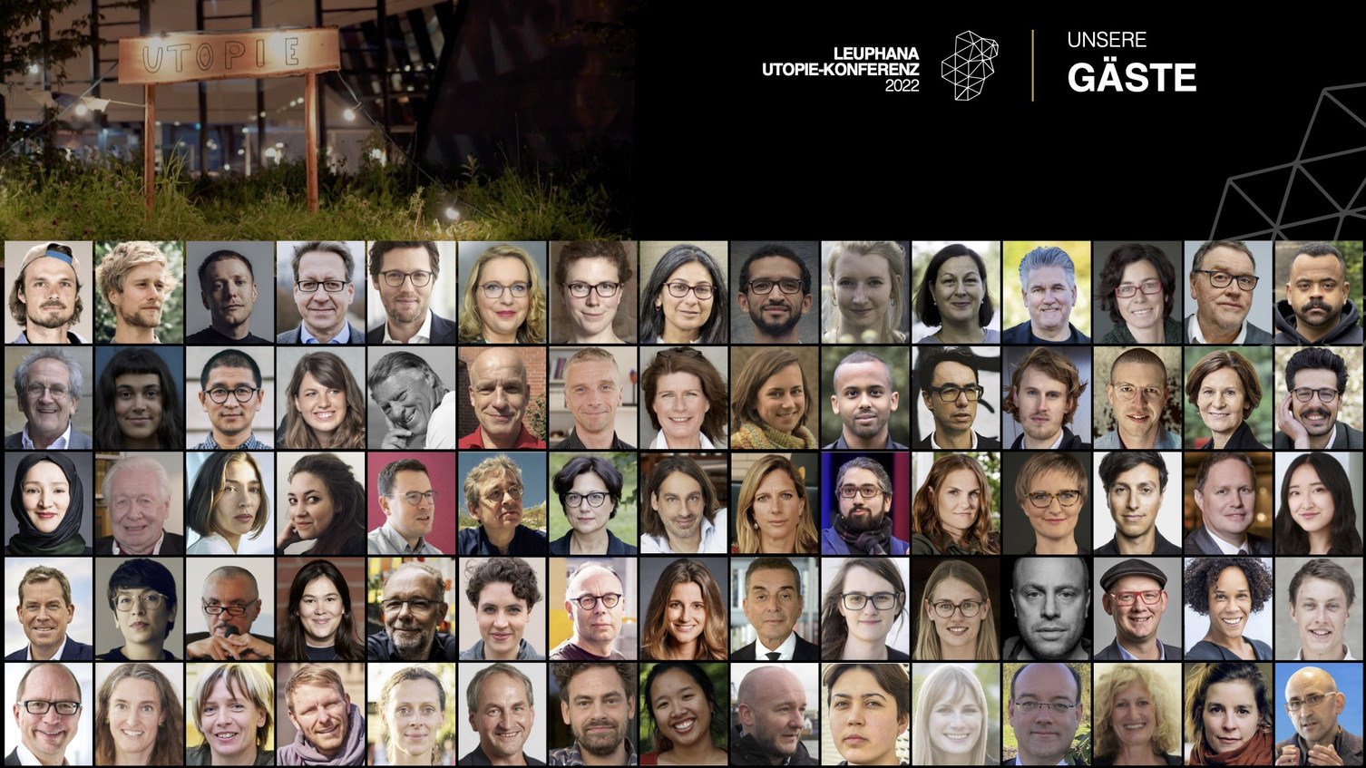 Gäste-Collage der Utopie-Konferenz 2022