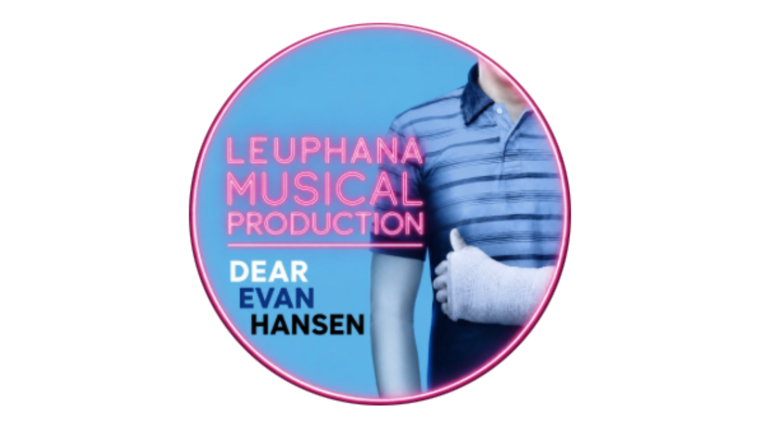 Logo der Leuphana Musical Production, zeigt zur Zeit im Hintergrund noch das Logo des Musicals DEAR EVAN HANSEN