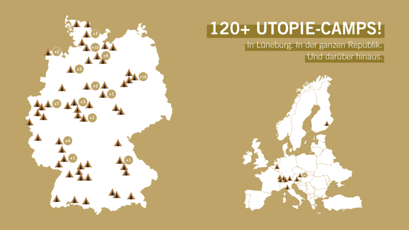 Landkarte der Utopie-Camps