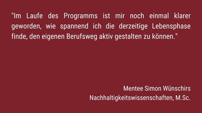 enterJOB Statement von Mentee Simon Wuenschirs