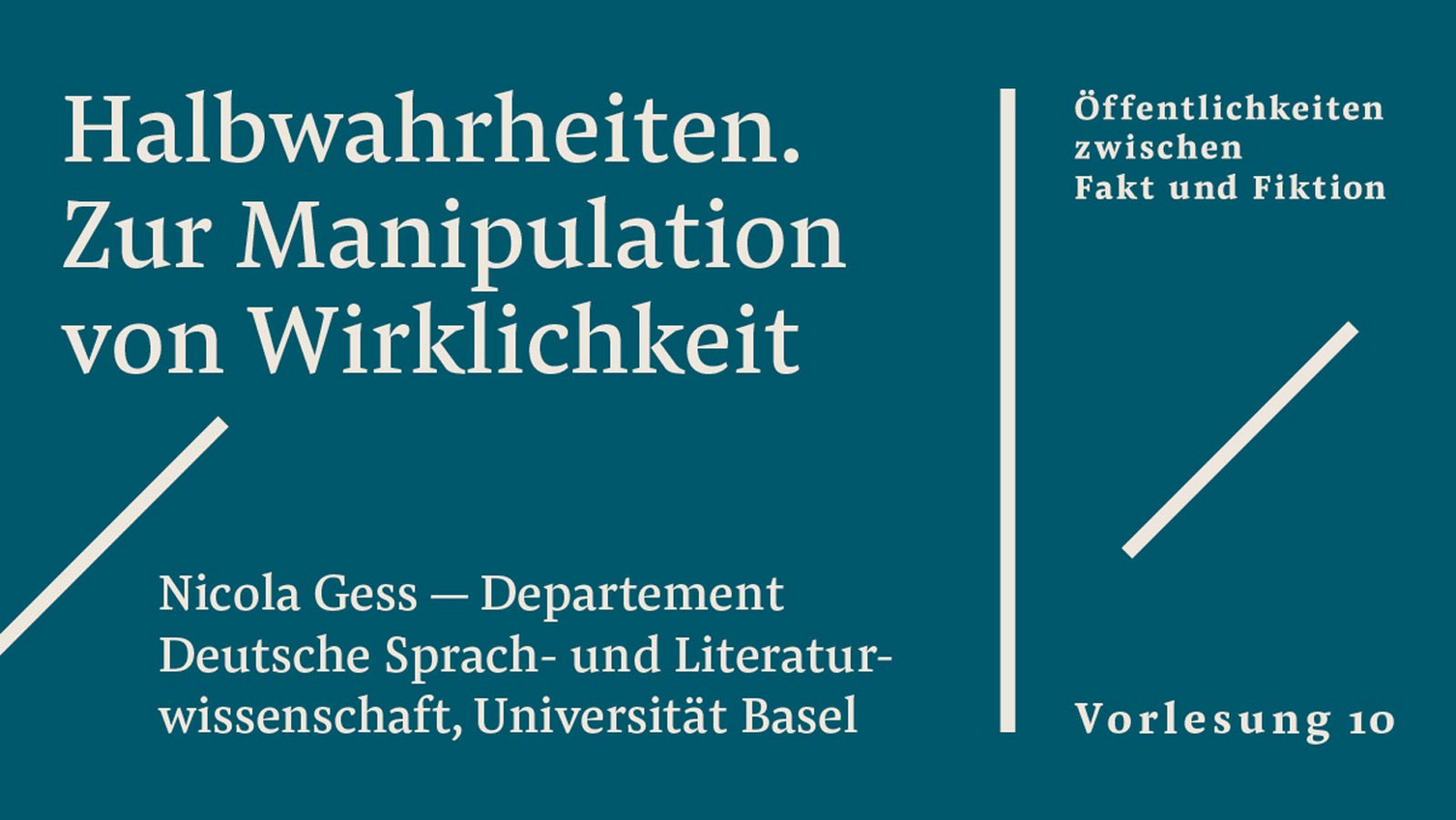Plakat zur Vorlesung