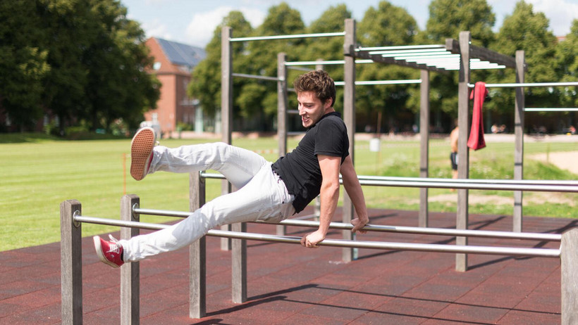 Der Campus als Ort von Freizeit und Sport.