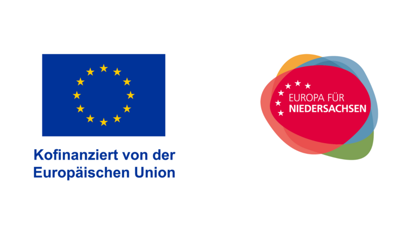 Logo-Kombination EU-Emblem und „Europa für Niedersachsen“ 