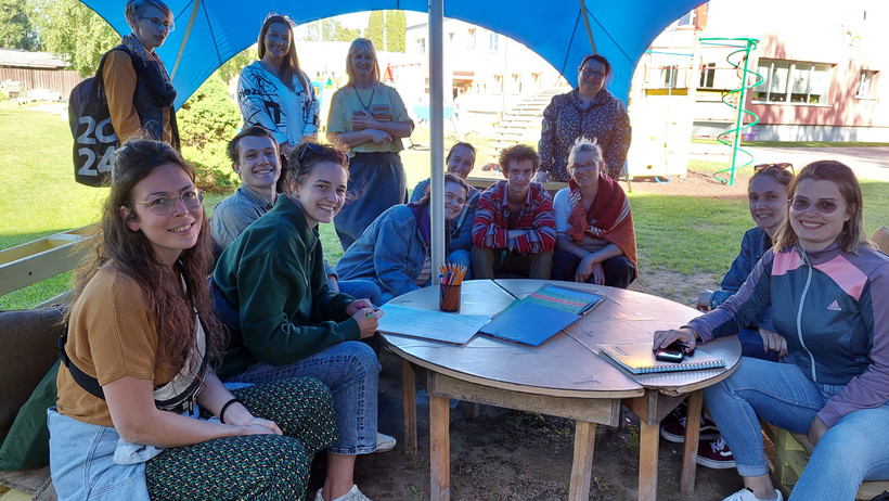 Group photo at the Kracites Kindergarten 