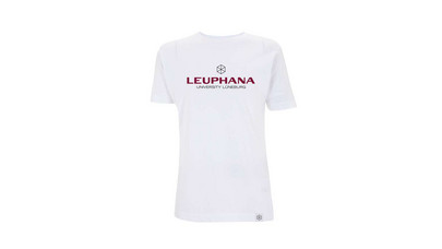 Weißes Herren T-Shirt mit Leuphana Logo