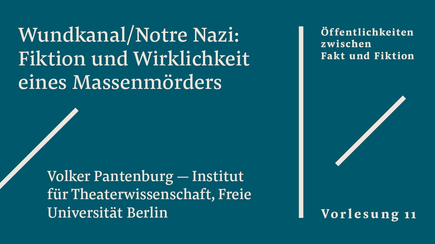 Plakat zur Vorlesung