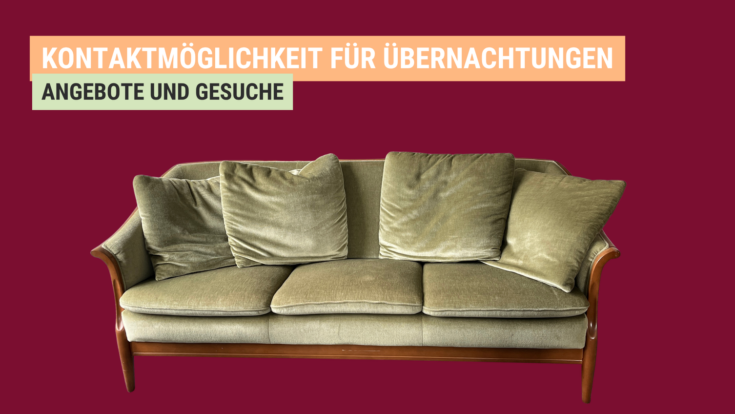 Kontaktmöglichkeit für Übernachtungen
