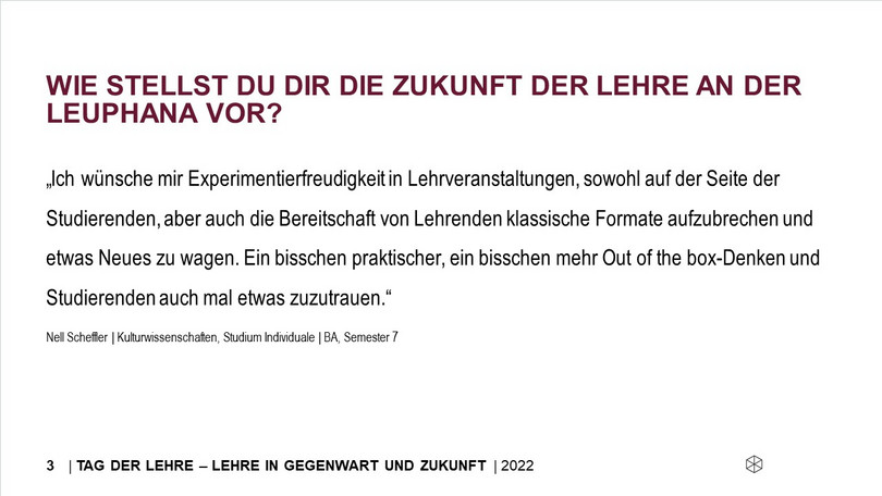 Nell Scheffler, Kulturwissenschaften, Tag der Lehre 2022