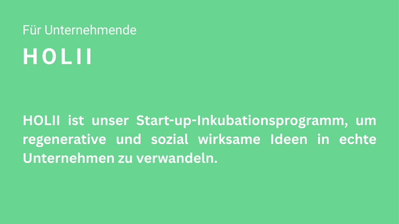 HOLII Start-up Inkubationsprogramm