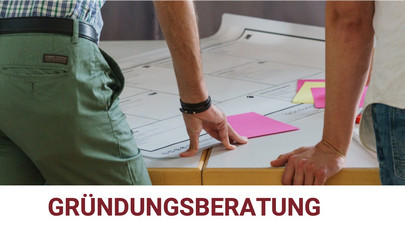 Gründungsberatung an einer Business Modell Canvas