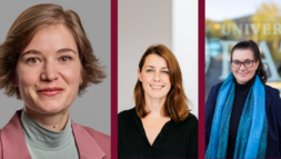 Portraits von Dr. Katharina Hug (Leuphana Universität Lüneburg), Dr. Stefanie Gustafsson und Dr. Katharina Chudzikowski (Universität Bath)