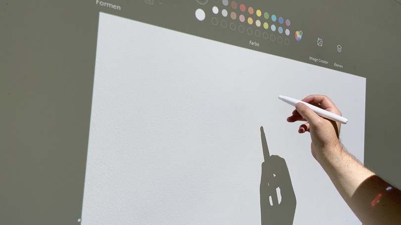 Touchfunktion des Beamers