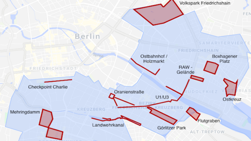 Die Müll Hotspots in Friedrichshain-Kreuzberg