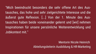 enterJOB Statement von Mentorin Nicole Heinrich