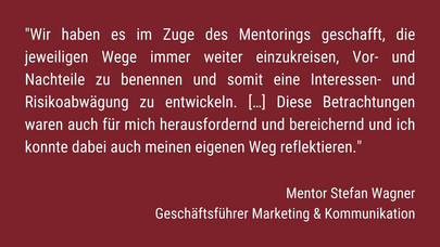enterJOB Statement von Mentor Stefan Wagner