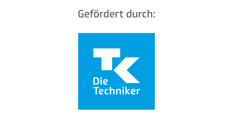 LOGO "gefördert durch" von der Techniker Krankenkasse