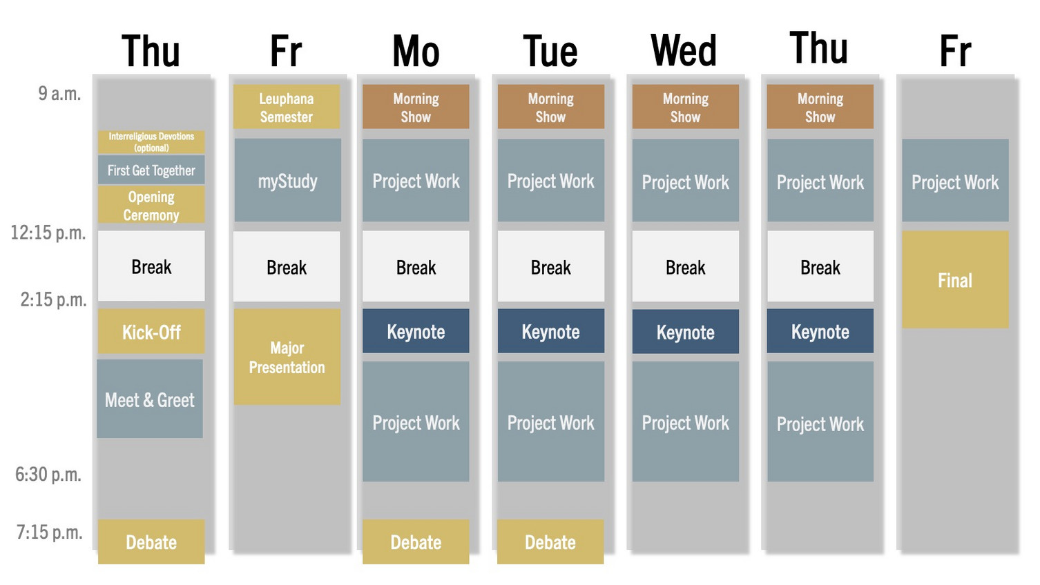 Programmübersicht der Opening Week 2021 Programmübersicht der Opening Week 2021