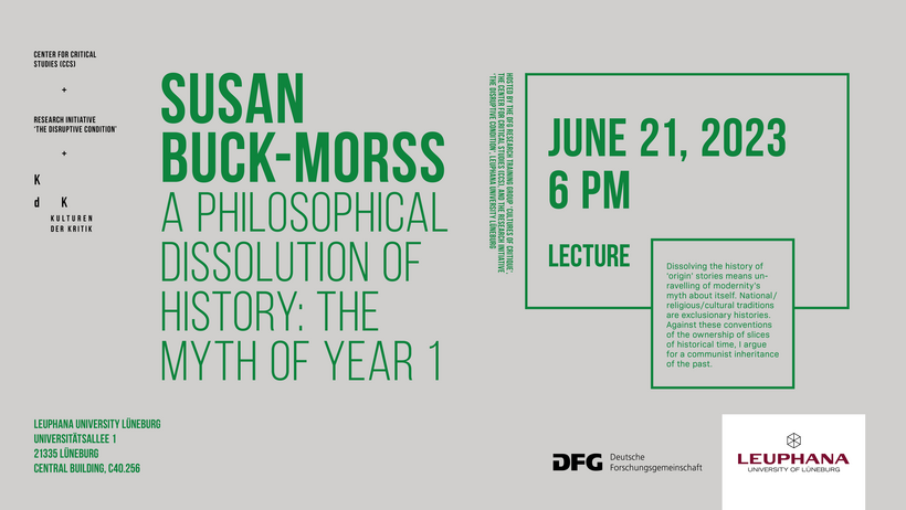 Ankündigung der Lecture von Susan Buck-Morss am 21.06.23