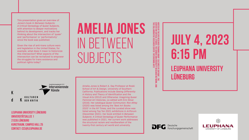 Ankündigung der Präsentation "In Between Subjects" am 04.07.23