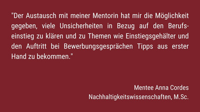 enterJOB Statement von Mentee Anna Cordes