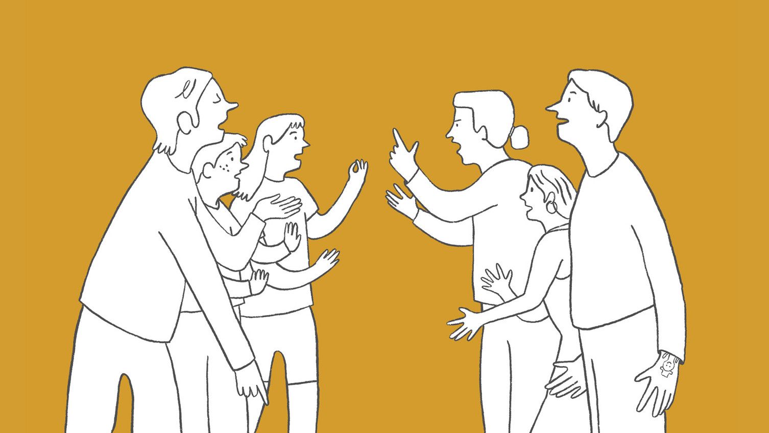 Illustration Debatte