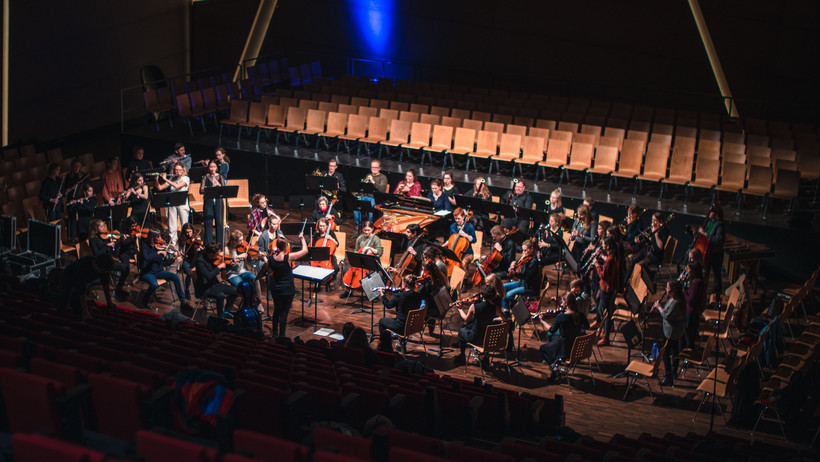 Generalprobe des Leuphana Orchesters