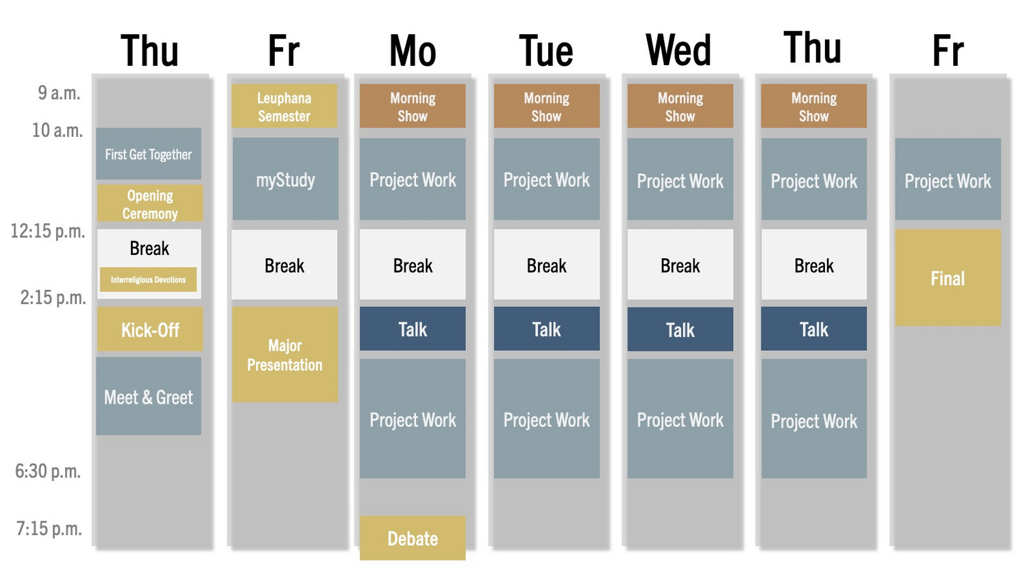 Programmübersicht der Opening Week 2021 Programmübersicht der Opening Week 2021