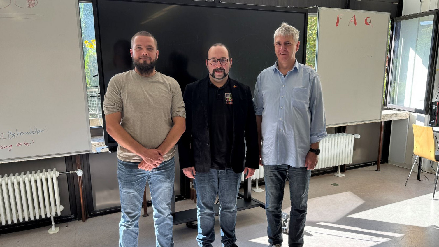 Teachers Martin Wolter, John Dauert, and Gerd Krohn