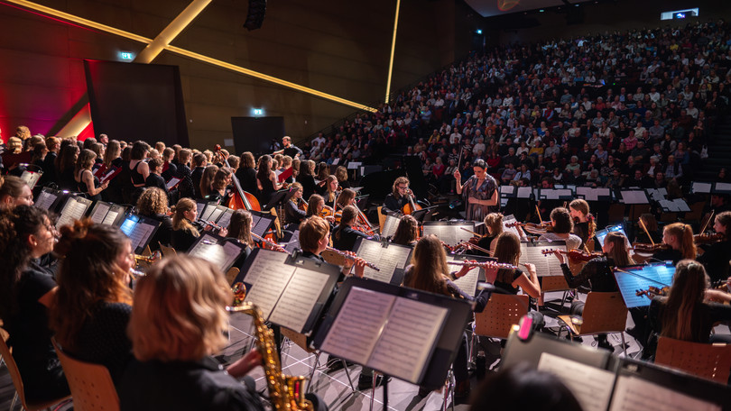 Das Leuphana Orchester beim Semesterabschlusskonzert im Januar 2025