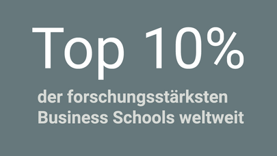 Top 10% of the Businees Schools with the strongest research performance