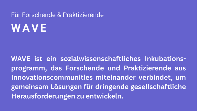 WAVE sozialwissenschaftlices Inkubationsprogramm