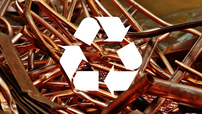 Am Bei­spiel des Roh­stoffs Kup­fer las­sen sich die Pro­ble­me des Re­cy­clings gut er­ken­nen.