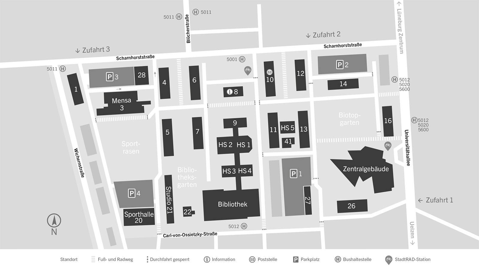 Campus-Lageplan